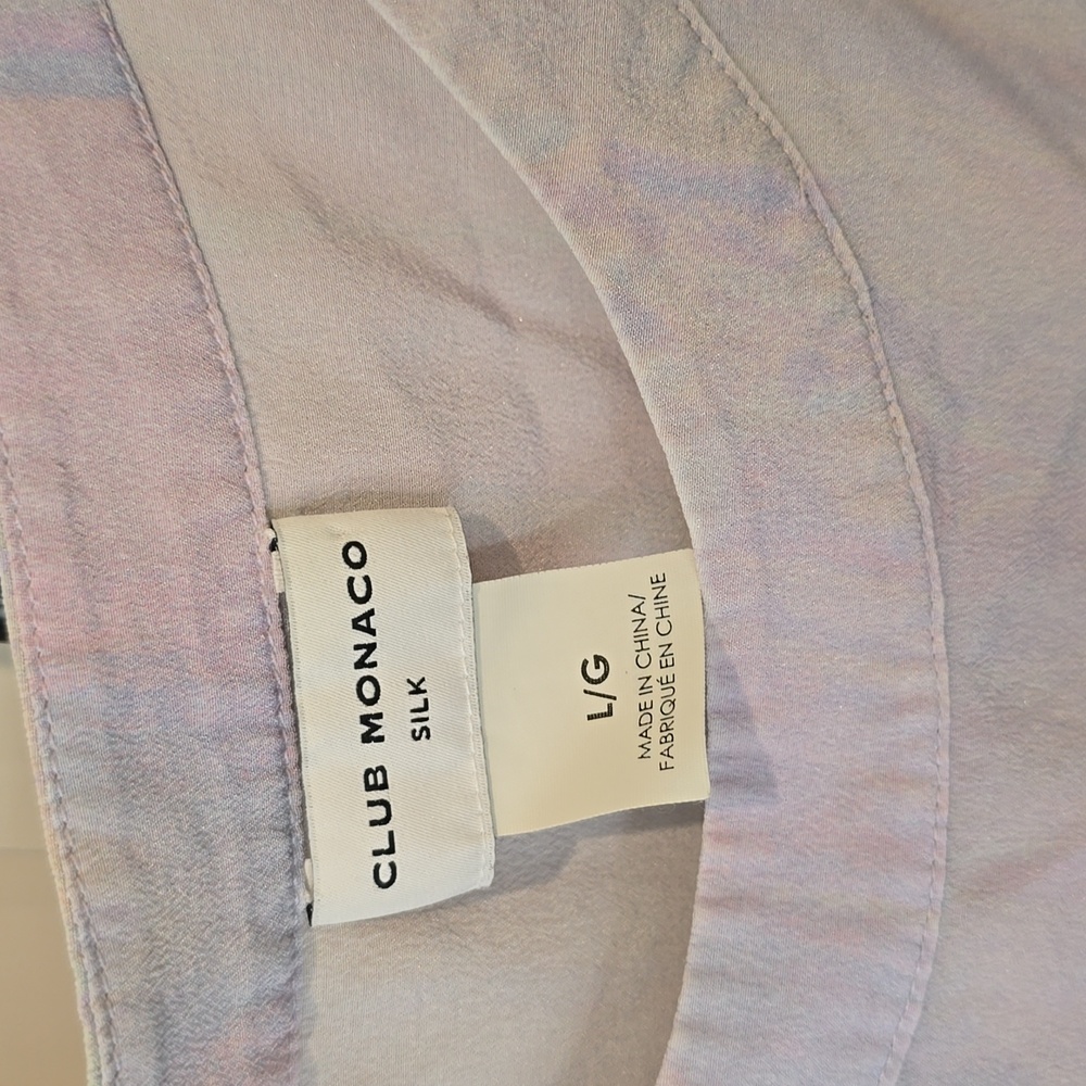 Club Monaco Silk Pastel Shirt - Picture 2 of 4